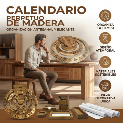 Calendario de teca