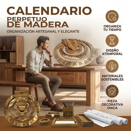 Calendario de teca